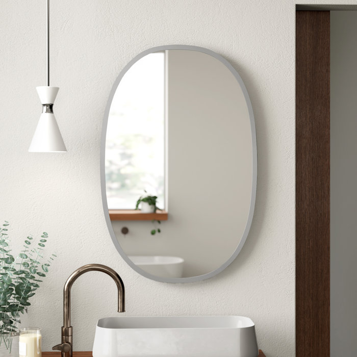 Hub Oval Rubber Wall Mirror & Reviews Joss & Main
